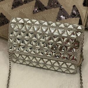 Elegant Silver Clutch Bag